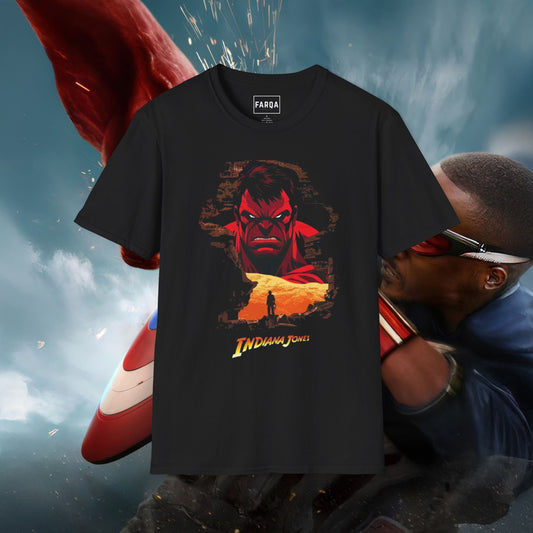 RED HULK/Indiana Jones Cotton T-Shirt