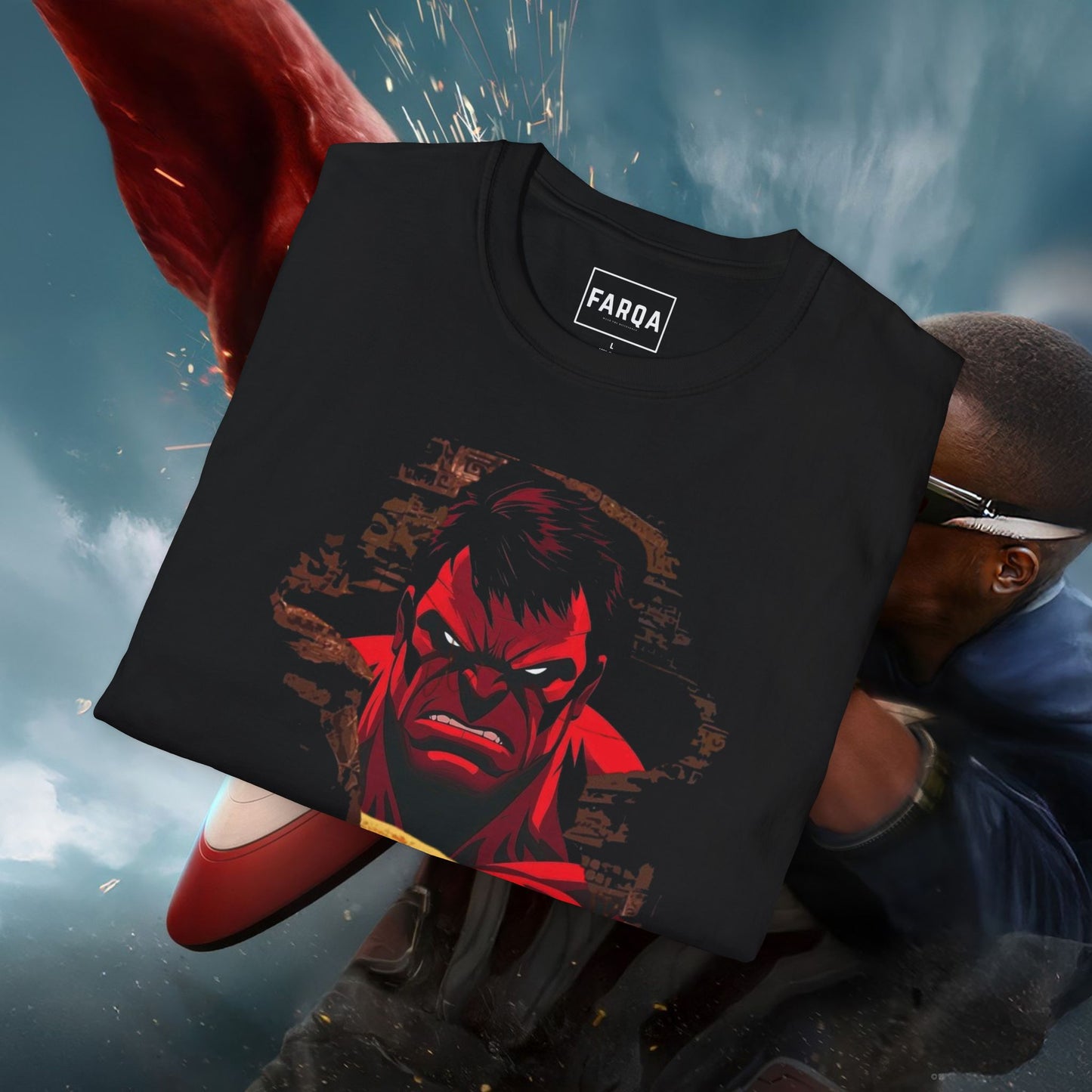 RED HULK/Indiana Jones Cotton T-Shirt