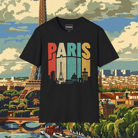 Vintage Paris Graphic T-Shirt - Perfect for Travelers and City Lovers