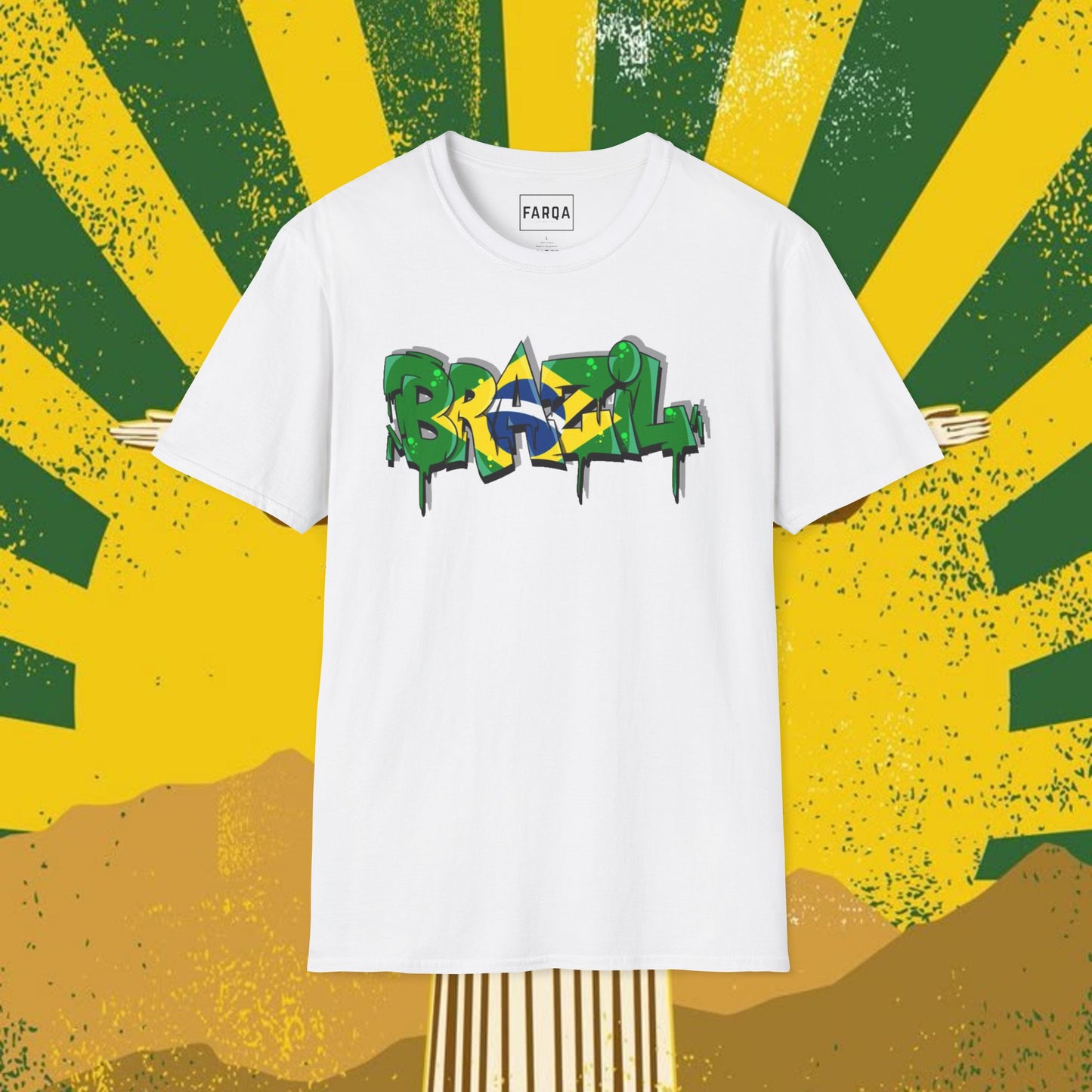 Brazil Graffiti T-Shirt – Vibrant Streetwear for Travel Lovers